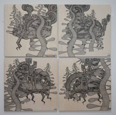 A midsummer day's dream ( 16 x 16 inches each x 4 ) thumb
