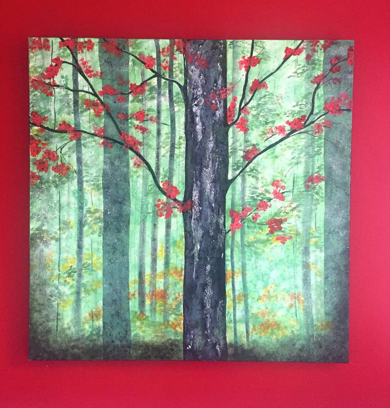 Original Art Deco Nature Painting by Meeta Garg