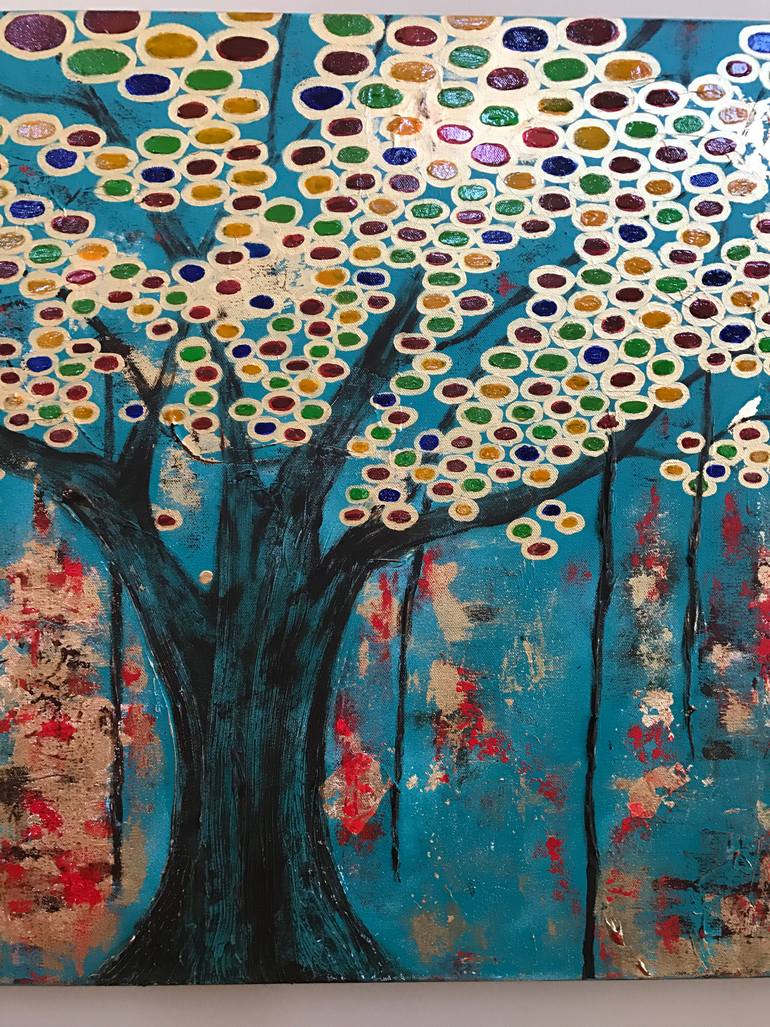 Original Art Deco Landscape Painting by Meeta Garg