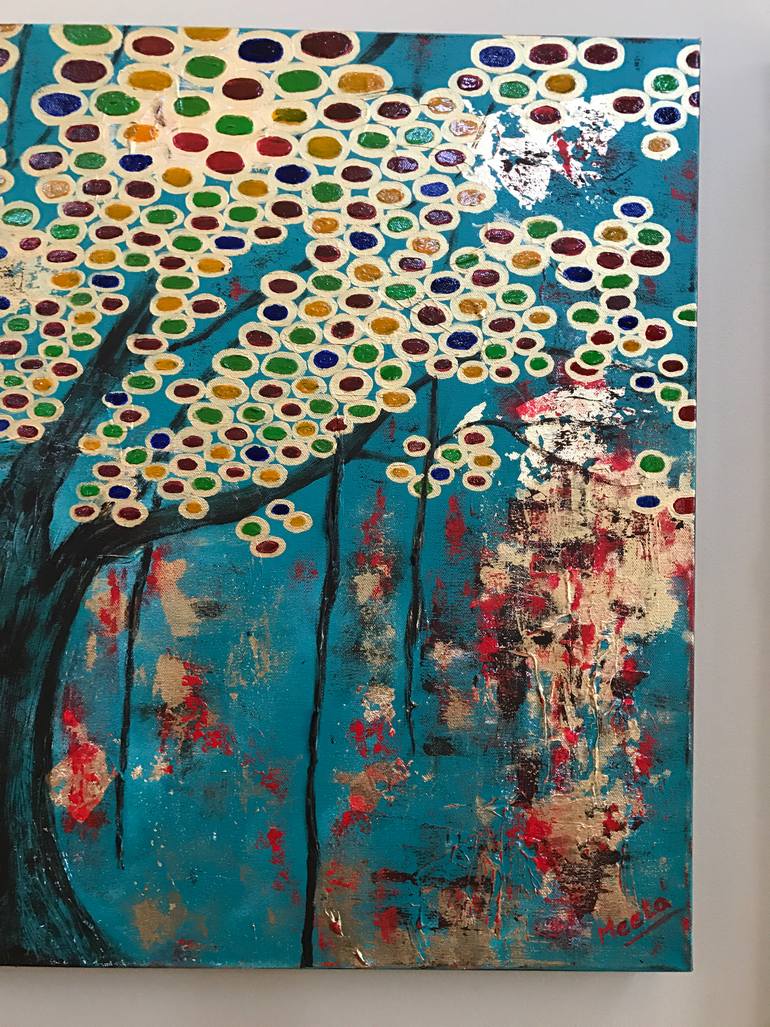 Original Art Deco Landscape Painting by Meeta Garg