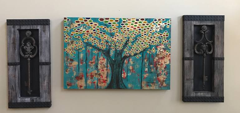 Original Art Deco Landscape Painting by Meeta Garg