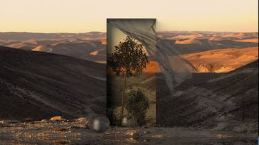 Print of Conceptual Landscape Mixed Media by Eugene Pitenin