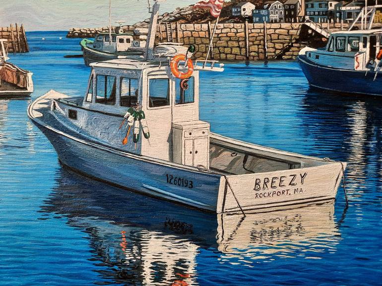 Original Photorealism Seascape Painting by Robert Barker