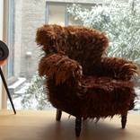 God Forsaken Place Installation Feather Sofa Chair by Zhongwen Yu