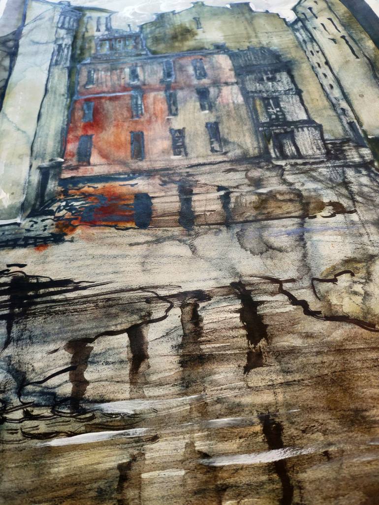 Original Expressionism Cities Painting by Natalia Andrushaewa