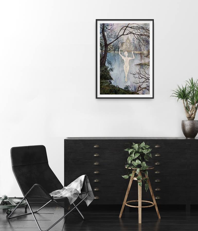 Original Expressionism Outer Space Painting by Natalia Andrushaewa