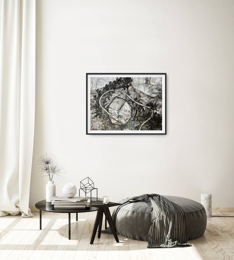 Original Figurative Home Drawing by Natalia Andrushaewa