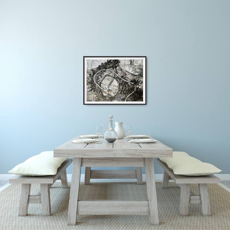 Original Figurative Home Drawing by Natalia Andrushaewa