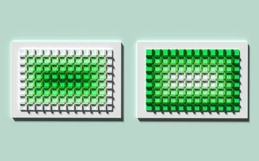 50 shades of white. Green (diptych) thumb