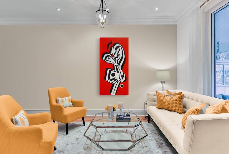 Original Abstract Love Painting by Oleksandr Lekomtsev