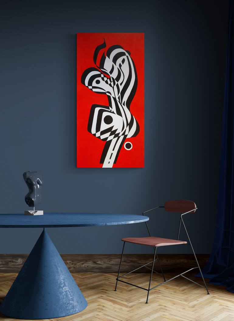 Original Abstract Love Painting by Oleksandr Lekomtsev