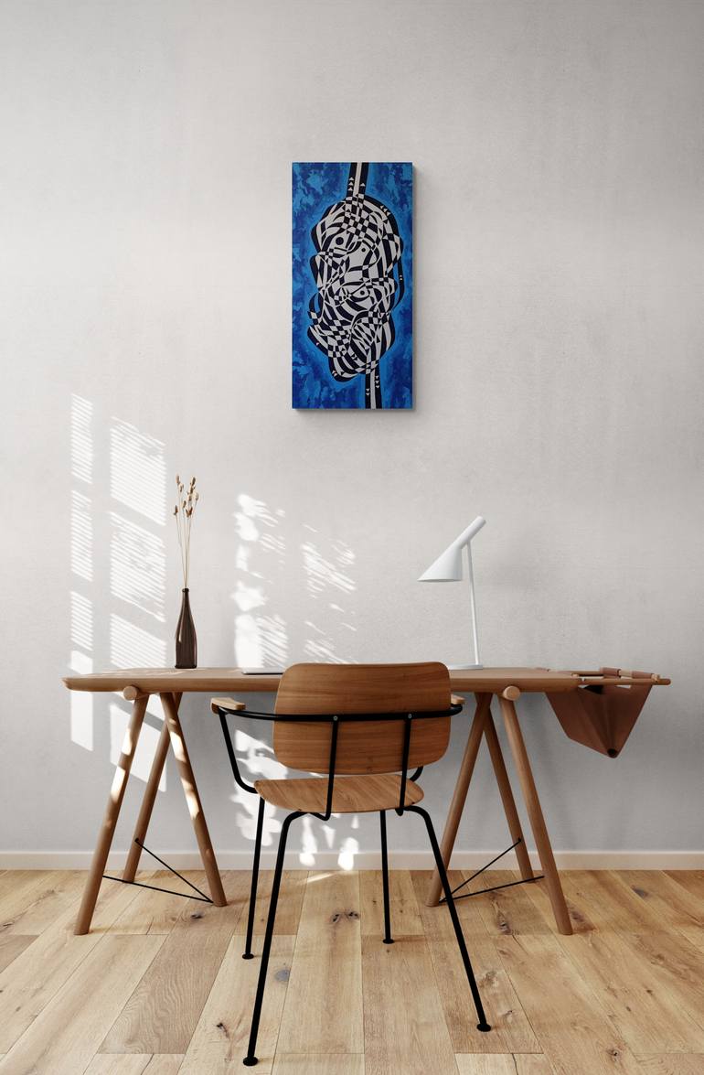 Original Cubism Abstract Painting by Oleksandr Lekomtsev