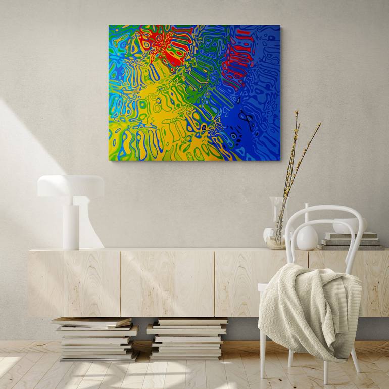 Original Abstract Expressionism Abstract Painting by Oleksandr Lekomtsev