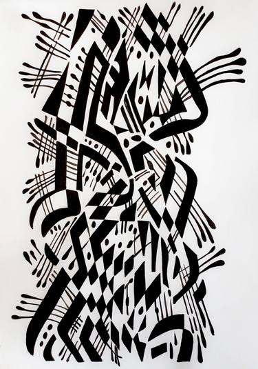 Original Cubism Abstract Drawings by Oleksandr Lekomtsev