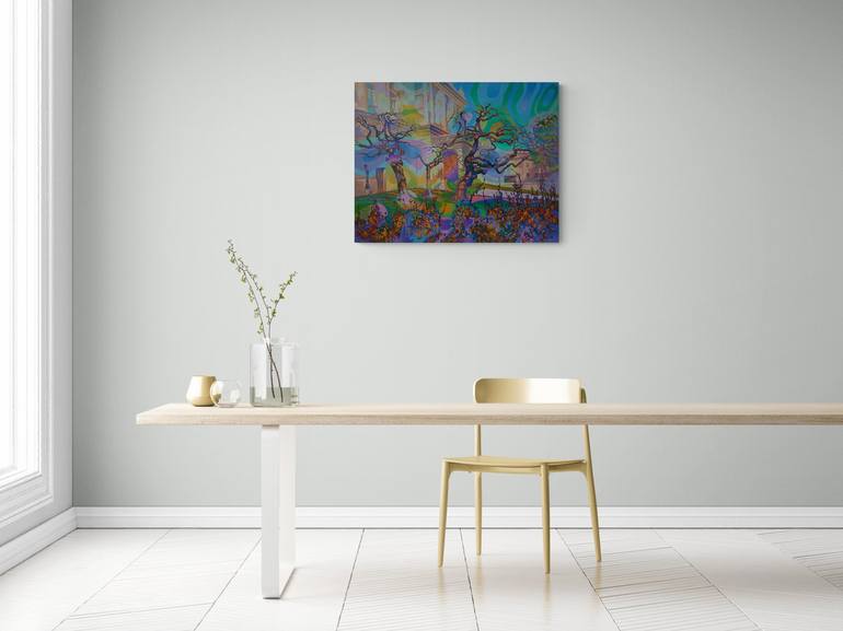 Original Abstract Outer Space Painting by Oleksandr Lekomtsev