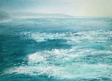 Print of Minimalism Seascape Paintings by Jacki Stokes