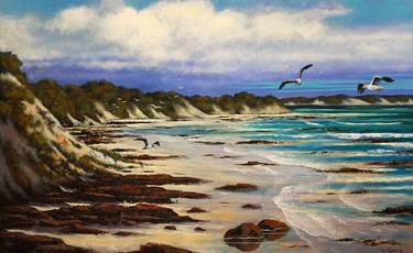 Original Fine Art Beach Paintings by Joe Marais