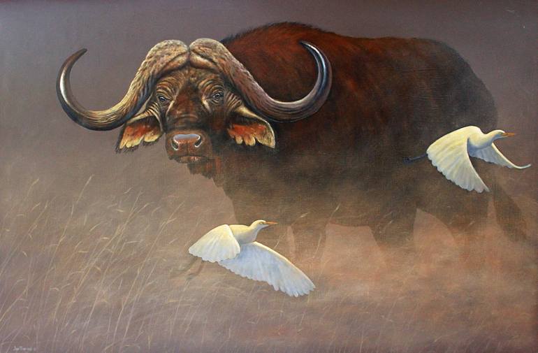 Original Fine Art Animal Painting by Joe Marais