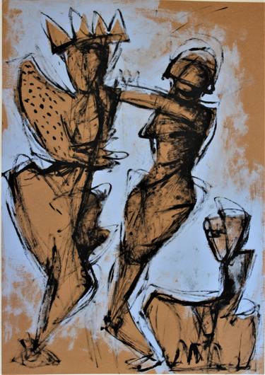 Original Abstract Family Paintings by Saida Zahidova