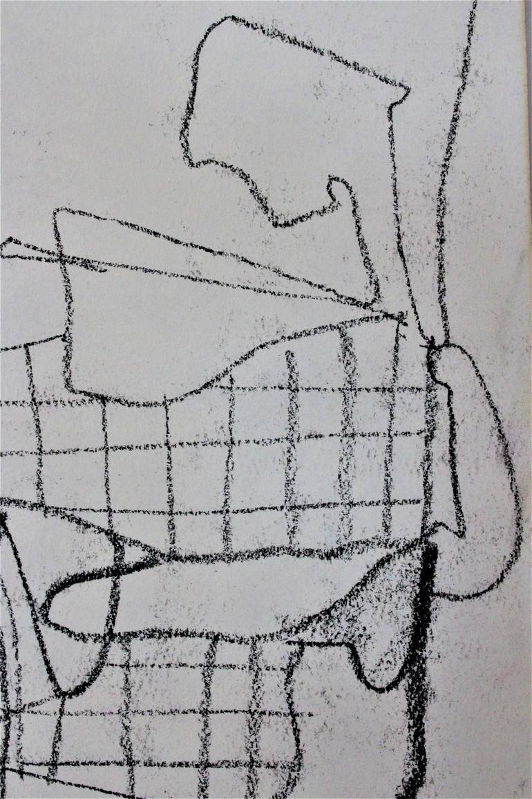 Original Abstract Expressionism Still Life Drawing by Saida Zahidova