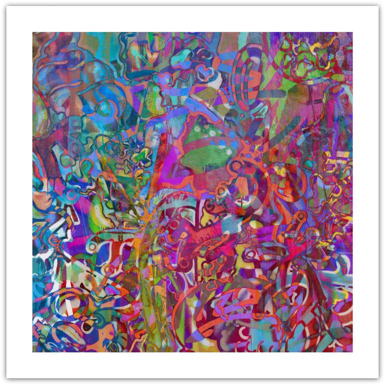 Original Abstract Mixed Media by Helt Sort