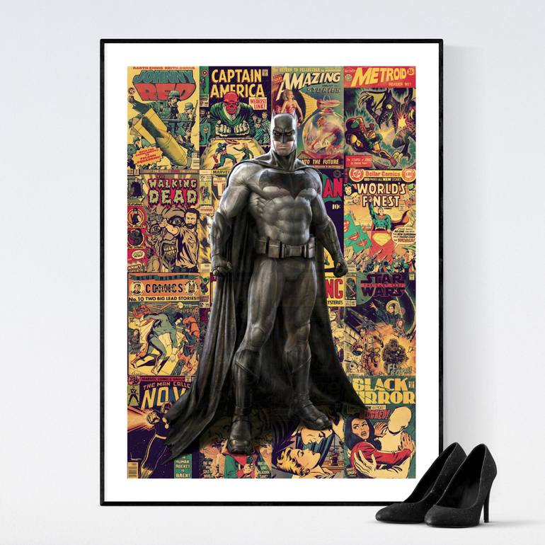 Original Pop Art Comics Printmaking by Helt Sort