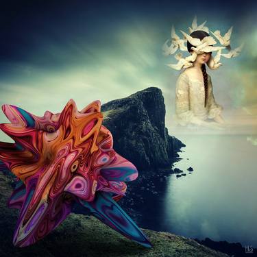 Print of Surrealism Fantasy Mixed Media by Helt Sort