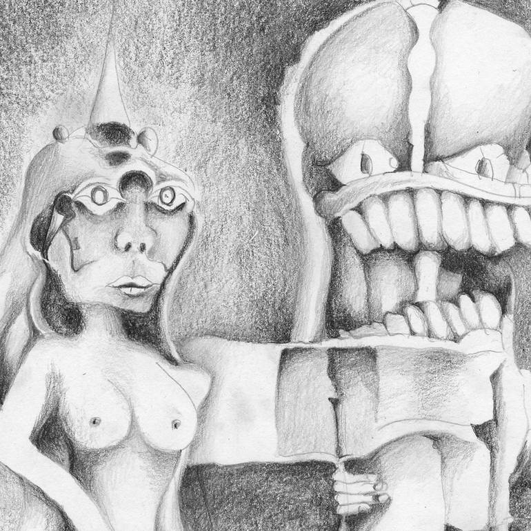 Original Surrealism Fantasy Drawing by Jacek Bednarek