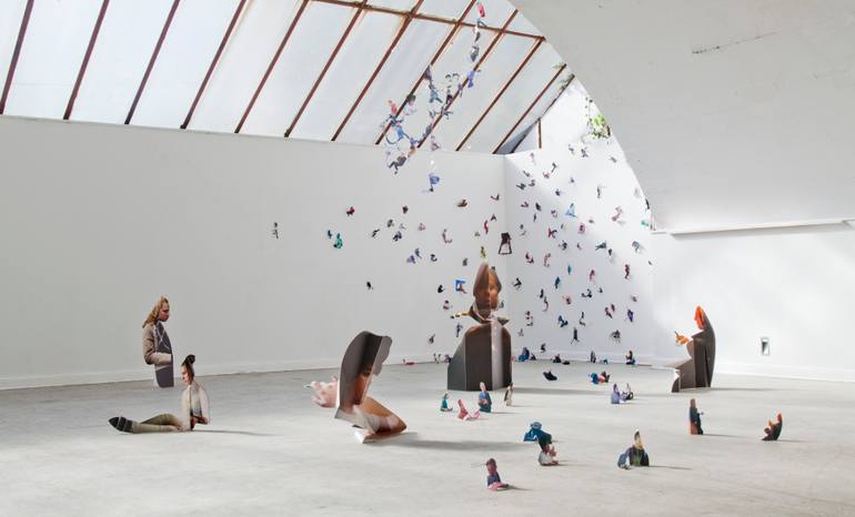 Original Cubism People Installation by Andrea G Artz