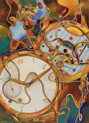 Print of Abstract Time Paintings by Néstor Ferronato