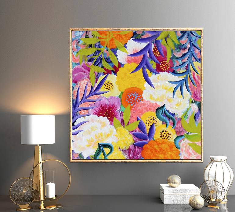 Original Impressionism Floral Painting by Martina Boycheva