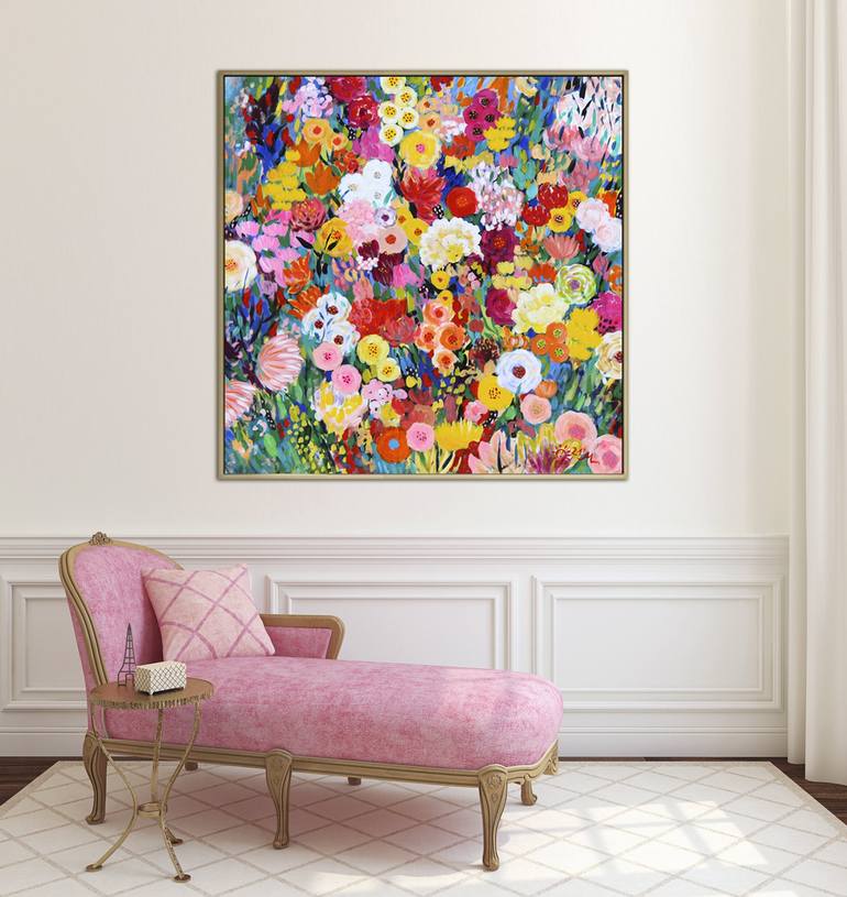 Original Expressionism Floral Painting by Martina Boycheva