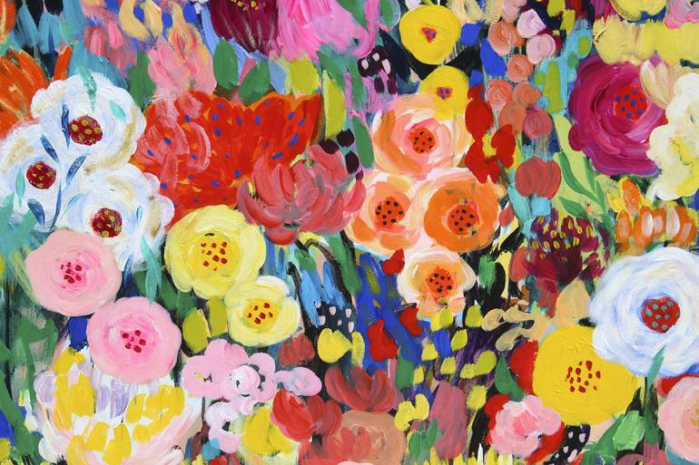 Original Expressionism Floral Painting by Martina Boycheva