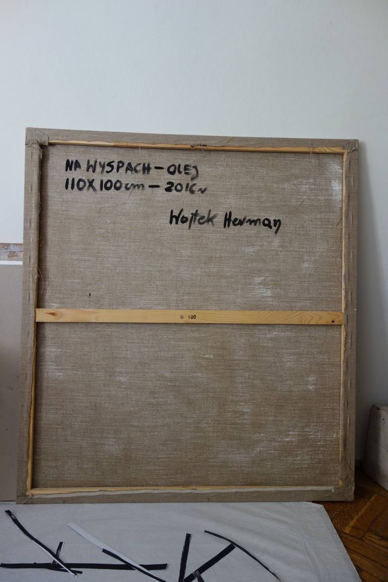 Original Figurative Outer Space Painting by Wojtek Herman