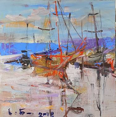 Original Expressionism Sailboat Paintings by Eduard Belskyi