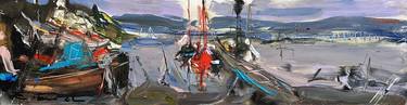 Original Expressionism Boat Paintings by Eduard Belskyi