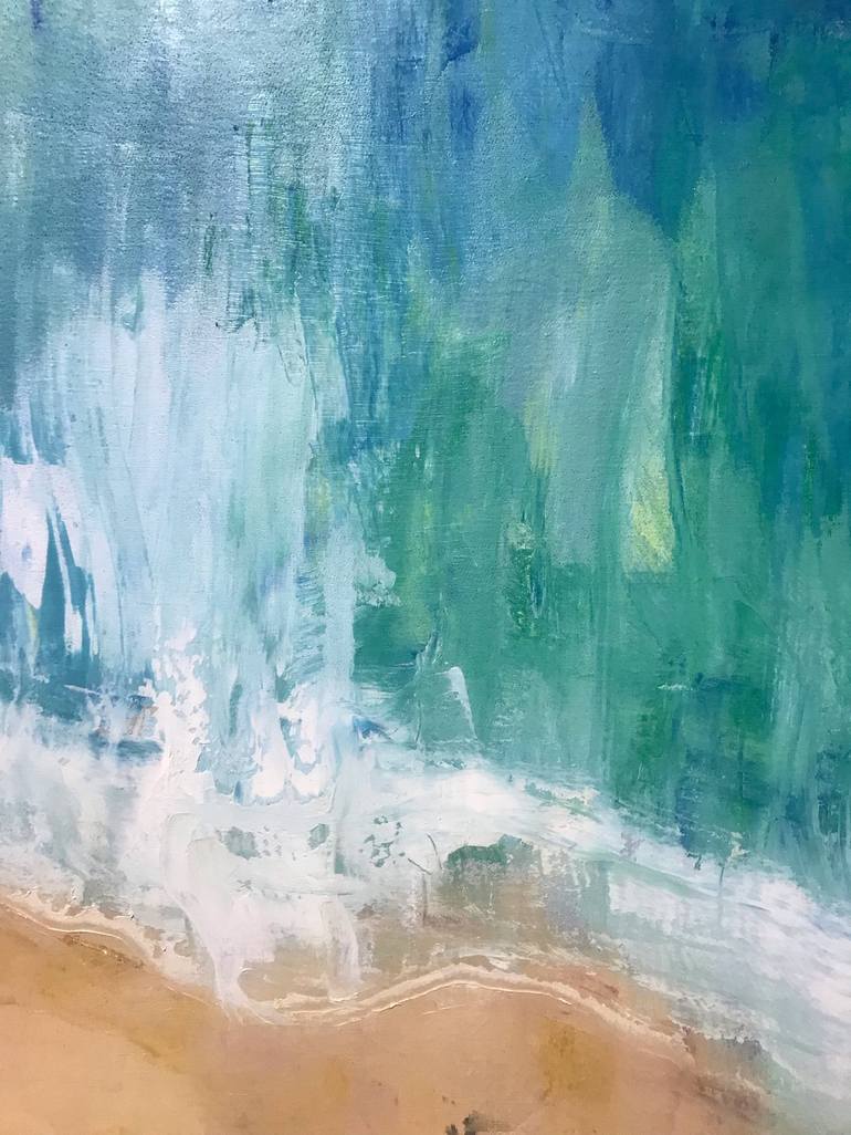 Original Fine Art Beach Painting by martha escondeur