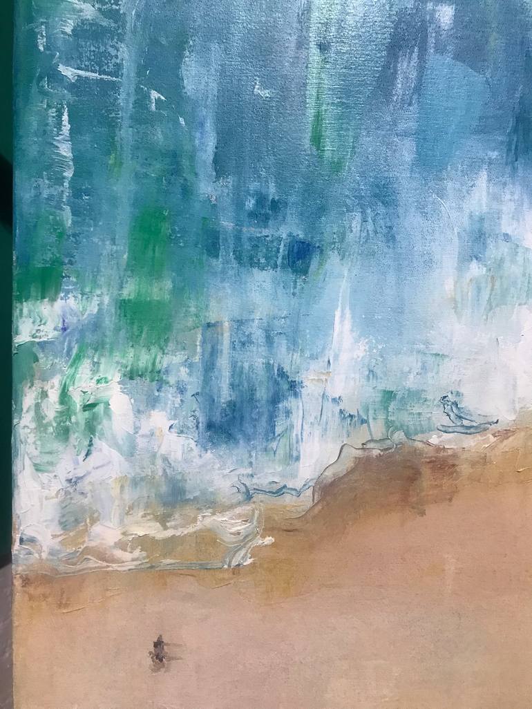 Original Fine Art Beach Painting by martha escondeur