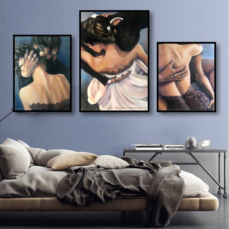 Original Figurative Love Painting by Kim Brandon-Watson