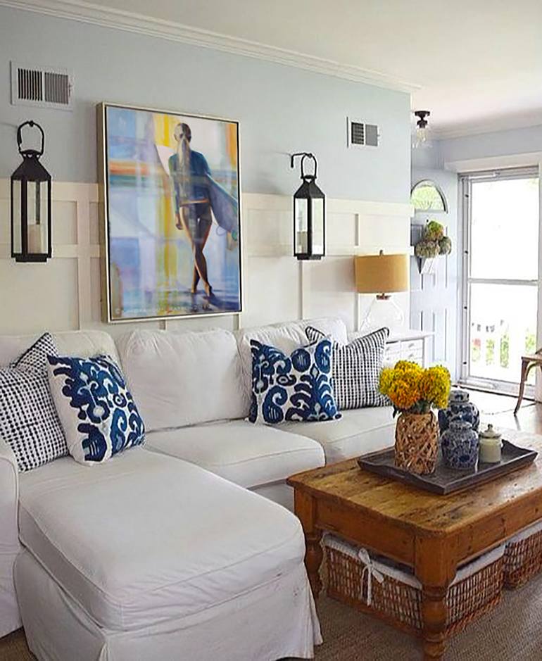 Original Abstract Expressionism Beach Painting by Kim Brandon-Watson