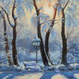 old lantern in the winter park by Torbiak Oleksandr