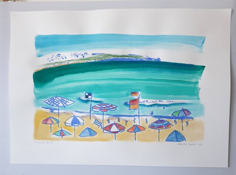 Original Contemporary Seascape Mixed Media by Jennifer Baird