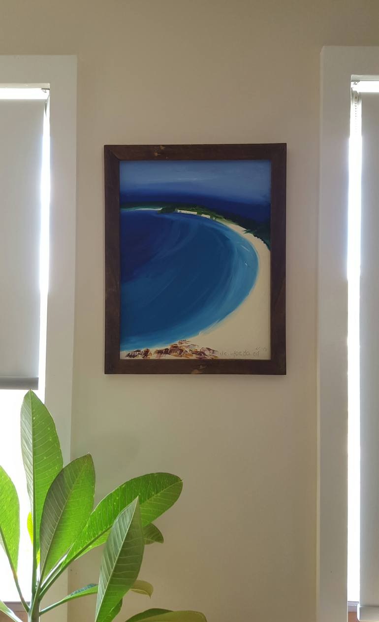 Original Impressionism Beach Painting by Jennifer Baird