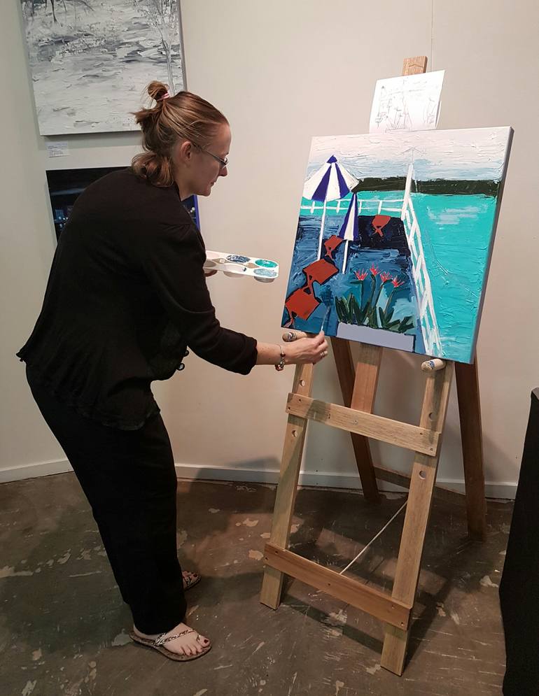 Original Impressionism Seascape Painting by Jennifer Baird