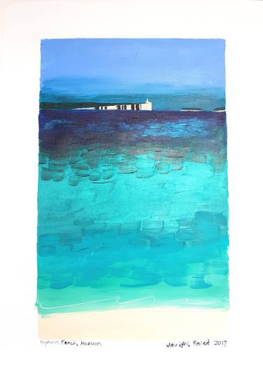Print of Impressionism Beach Paintings by Jennifer Baird