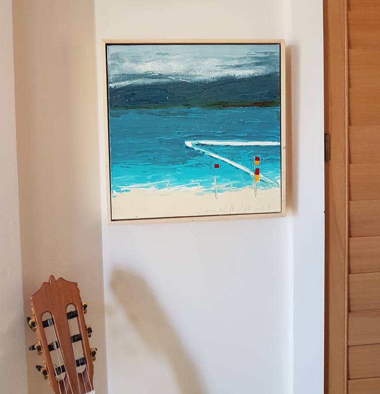 Original Impressionism Beach Painting by Jennifer Baird