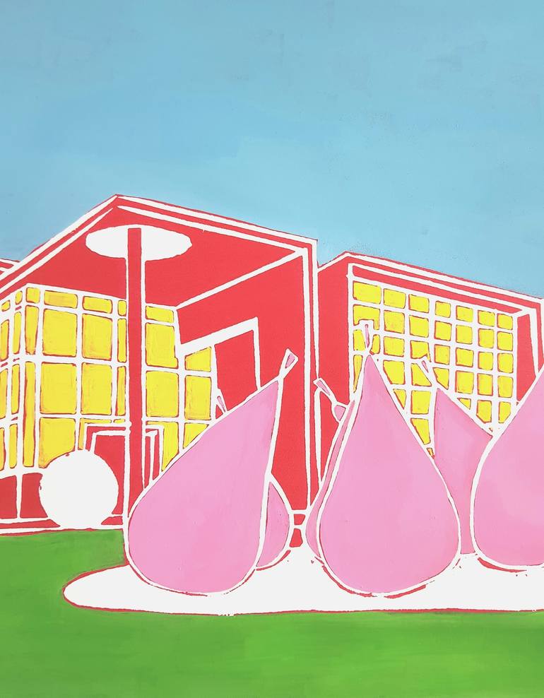 Original Pop Art Architecture Printmaking by Jennifer Baird