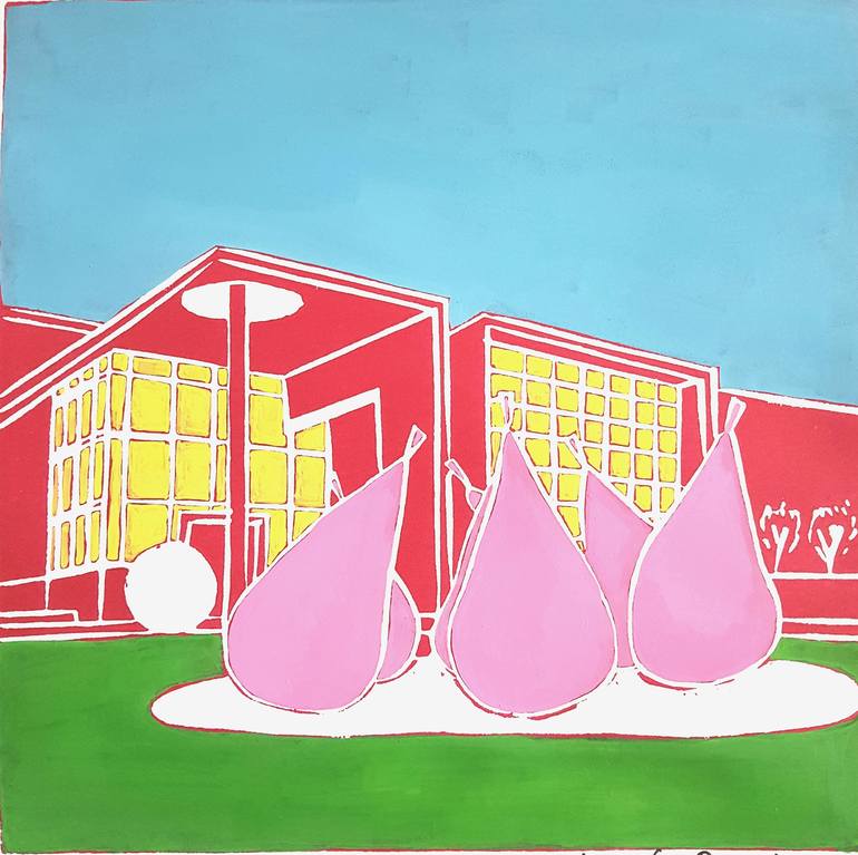 Original Pop Art Architecture Printmaking by Jennifer Baird