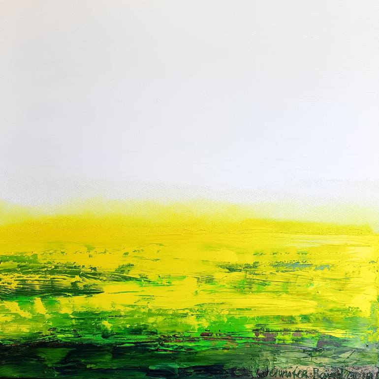 Goulburn Canola Field Painting by Jennifer Baird | Saatchi Art