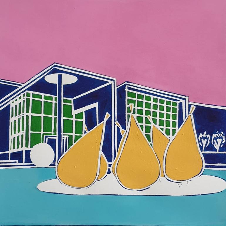 Original Pop Art Architecture Printmaking by Jennifer Baird